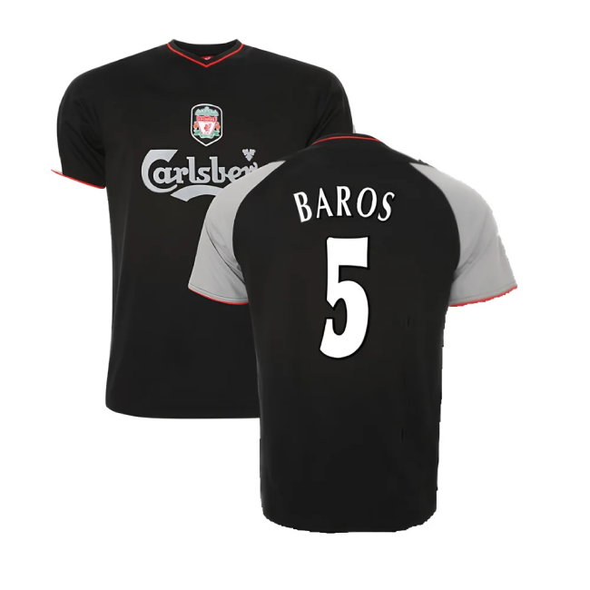 2002-2003 Liverpool Away Retro Shirt (Baros 5)-SoccerKits Hub | Buy Soccer Jerseys Online